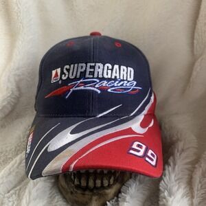 Mens 90s NASCAR Racing Embroidered  Ball Cap CITGO Supergard #99 Jeff Burton VTG